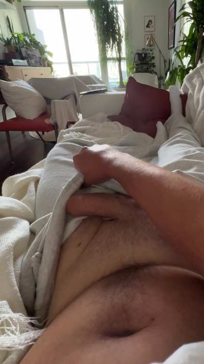 Laying on the couch and got a little horny&hellip;