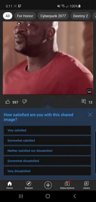 Very satisfied.