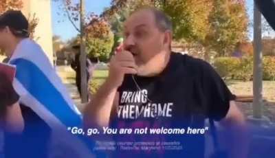 🇮🇱 Zionists hate rally in Maryland: &ldquo;You&rsquo;ll never live again because we&rsquo;ll take your heads, we'll take your lives&rdquo; "Go back to where you came from, you're not welcome here, Rockville is my town" (In a thick Israeli accent) &ldquo;Because we are white and you ar