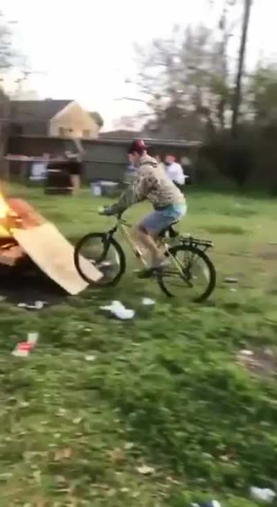 WCGW Bike fire 'jump'
