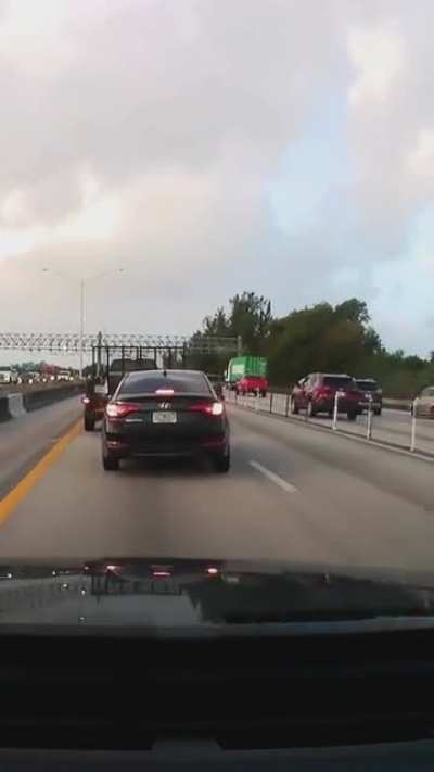 Check your mirror before switching lanes bozo