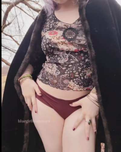 I like to chill outside in my underwear 