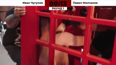 Close quarter phone booth fight