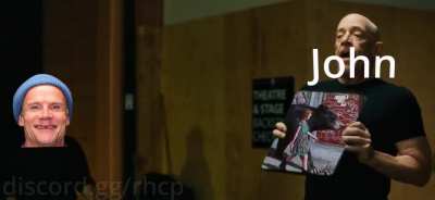 John explaining the rules to the band (2019 reenactment)
