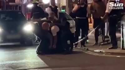 Footage of the moment two London officers were stabbed in London
