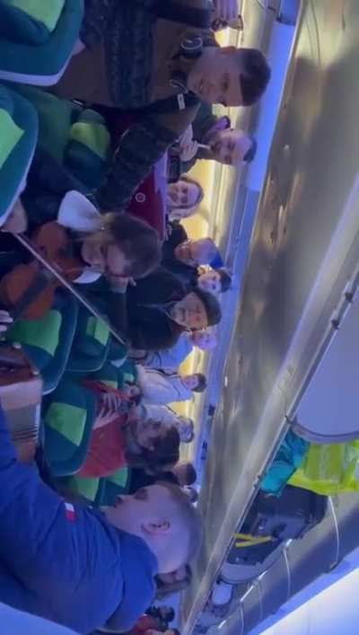 Aer Lingus flight from Dublin to JFK this morning&hellip; 🍀
