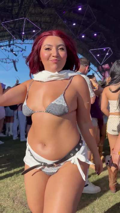 Showing off at Coachella fest
