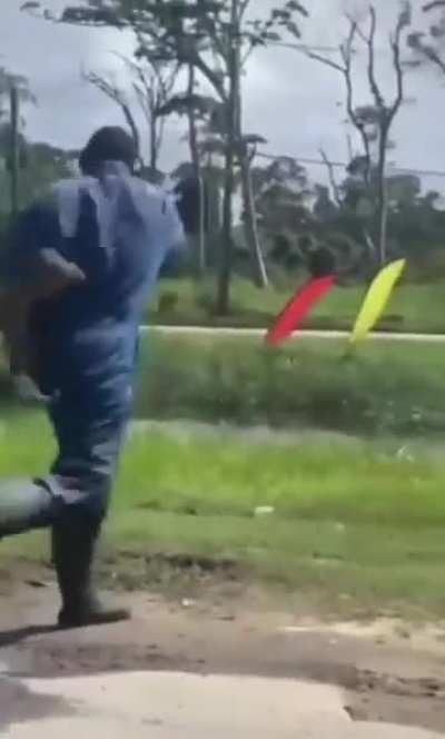 Boy is running like he got the last clue to the mystery&hellip;