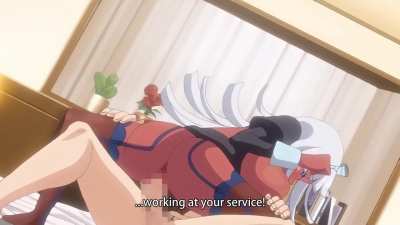 Having fun with the maid