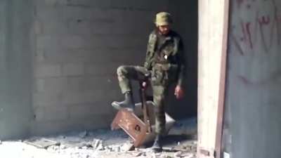 (Damascus, Syria. April 2013) Syrian people executed and thrown into a pit.