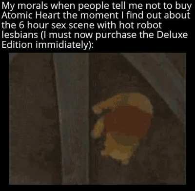 Boobs and ass &amp;gt; my moral compass