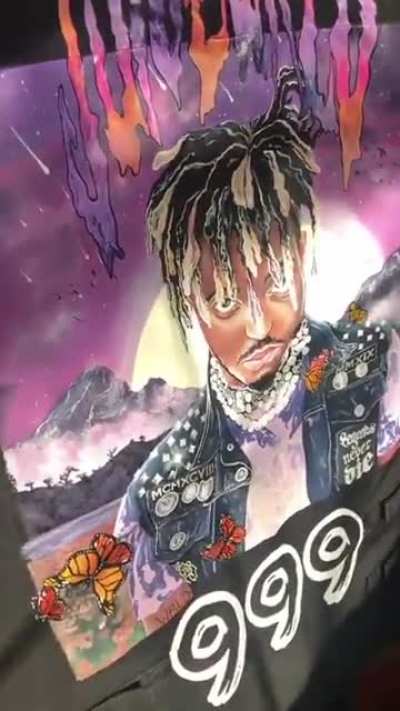 My custom Juice WRLD vest, 100% handpainted, received it on juice&rsquo;s birthday by complete coincidence. Forever my favorite piece in my wardrobe. Miss you every fucking day Juice 🕊🕊🕊