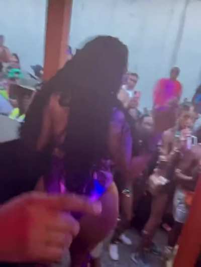 When she turns around