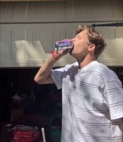 What happens if you try to chug carbonated drink without burping ?