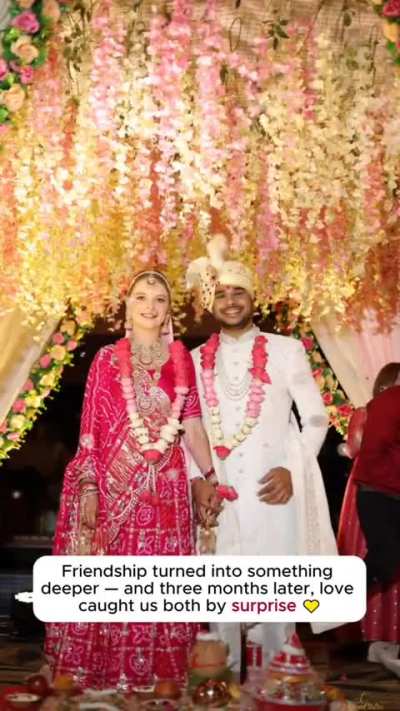 Indian man and his cute Russian wife. IMWF