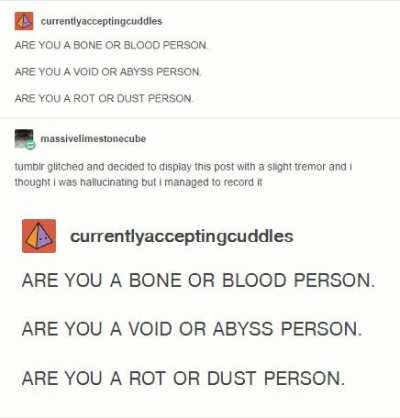 I&rsquo;m a bone void dust guy. You?
