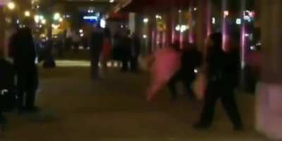 Naked ninja man takes out cops