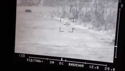 Ukrainian Stugna-P ATGM strike on Russian infantry. Time/location unknown (music from source)