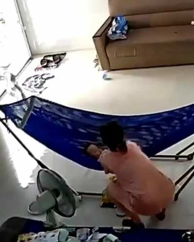 A Mother And A Baby&rsquo;s Nap Disturbed By A Large Snake