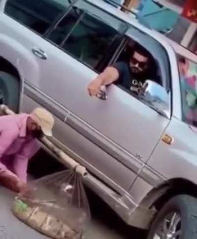 Monster grabs birds out of midair and puts them in cages