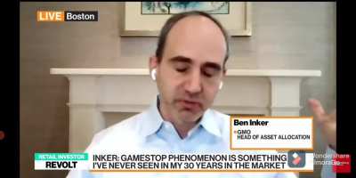 GMO Head of Asset Allocation on GME: "Retail investors will lose their lifesavings and that is really sad. They are the ones who will be left holding the bag, not the short sellers" (Did it age well?) 💎🙌🚀🚀🚀