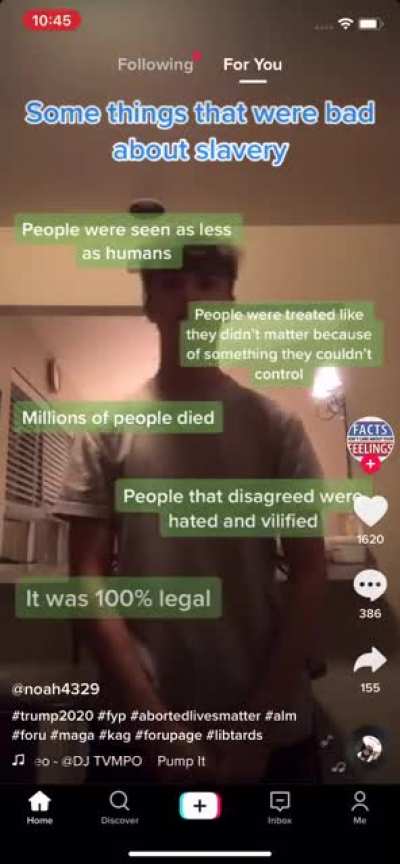 Comparing slavery to abortion