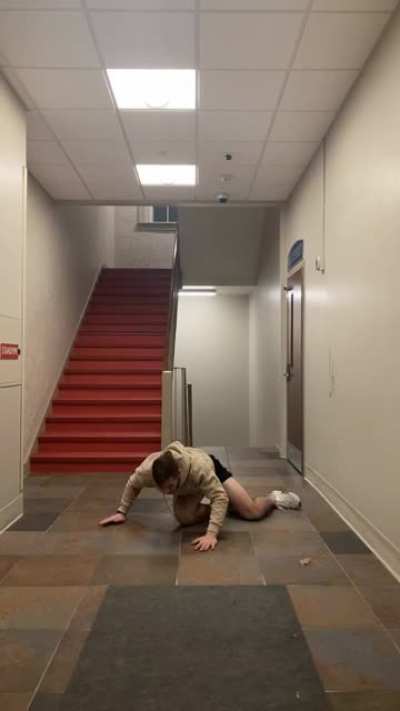 Guy's failed attempt at doing a backflip