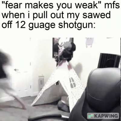 fear is the key.