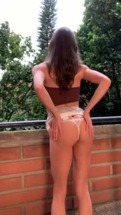 Bend your doll over the railing and feel how wet it makes her