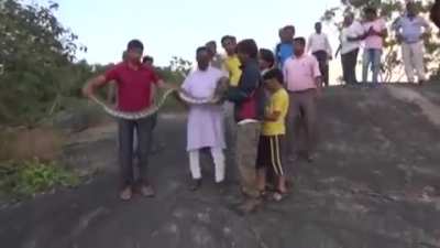 Let&rsquo;s take a selfie with a big ass snake 🐍