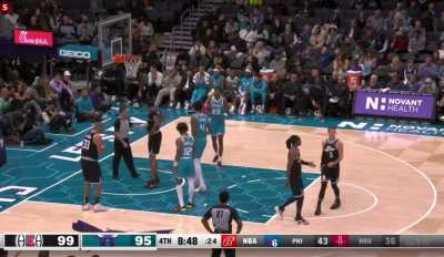 [Highlight] Nick Richards gently tells the ball to get in the hoop