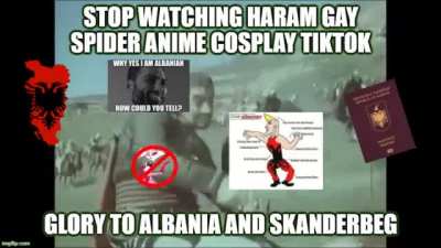 SK&Euml;NDERBEU OF GLORIOS ALBANIA SHQIP&Euml;RI DESTROYS HARAM FACE PAINT GAY SPIDER ANIME TIKTOK