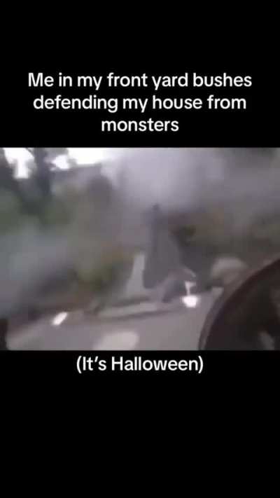 se defendendo dos "monstros"