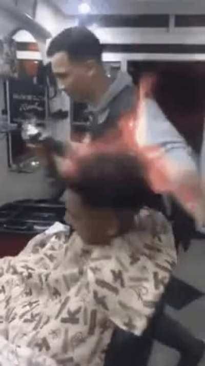 Man sets fire to boy.