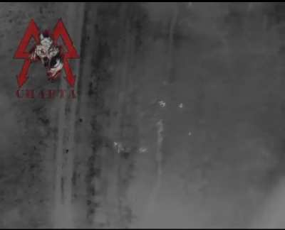 RU POV DPR &lsquo;Sparta&rsquo; battalion drone drops a munition into a group of Ukrainian soldiers at night. Near Opytne, uploaded today.