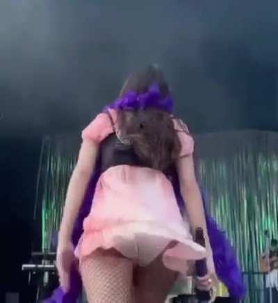 Skirt flies up
