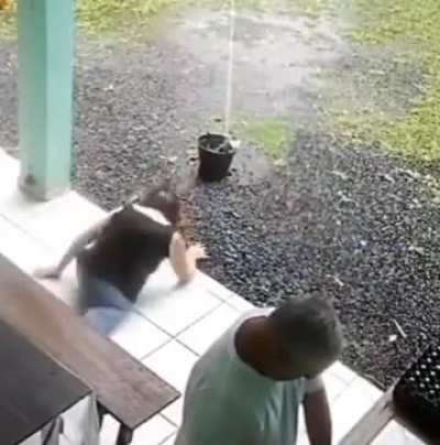 It's slippery. 