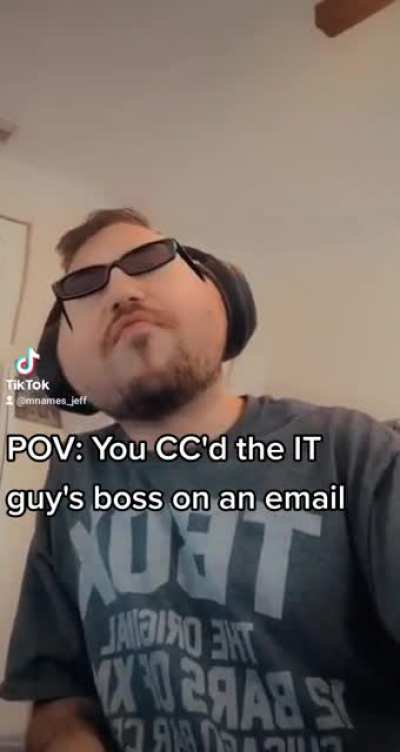 Don't CC the IT guys boss