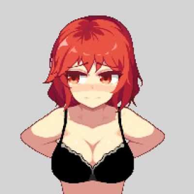 Shy waifu revealing