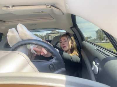 Car foot reveal