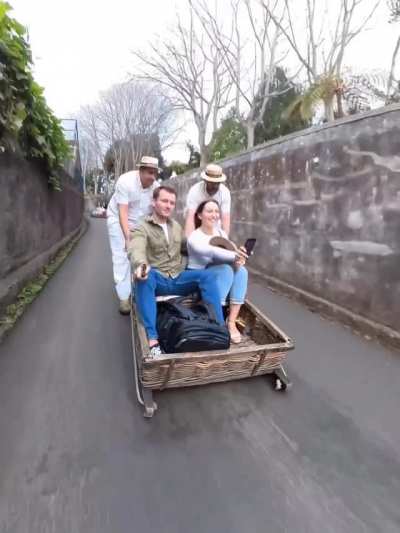 Monte Toboggans was introduced as Funchal&rsquo;s first mode of &ldquo;downhill&rdquo; public transportation. The Carro de Cesto is operated by two men who don white attire, straw hats and boots that serve as brakes