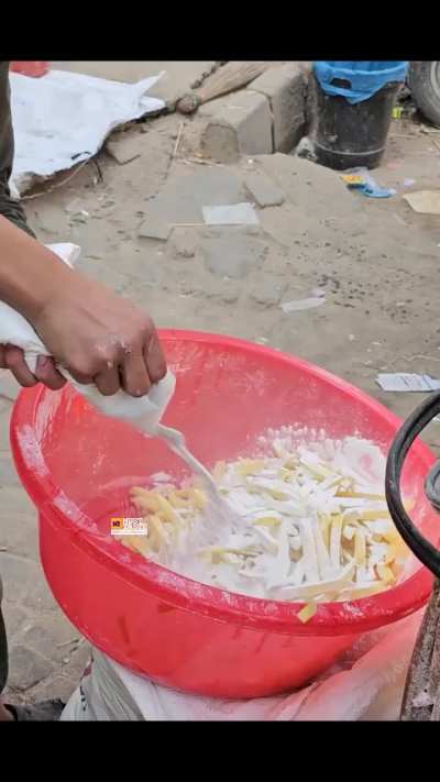 12 Years Old Kid Selling French Fries - Hardworking Afghani Boy