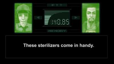 Questionable Ethics unused security guard voice line in a form of a Metal Gear Solid Codec Call.