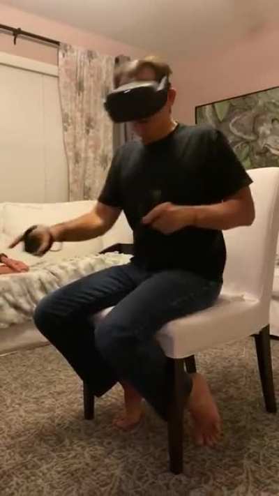 My dad playing Five Nights at Freddy&rsquo;s VR