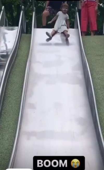creative way to go down a slide