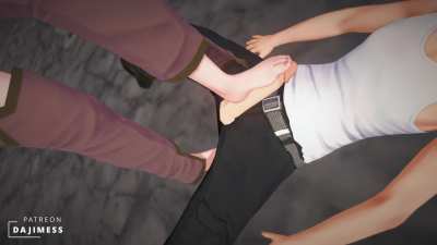 Yuuka's masterful feet (Dajimess) [Crimson Prison]