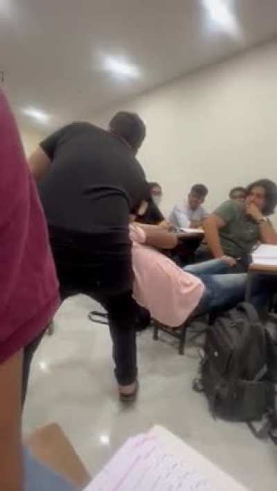 Physics teacher making his student memorize the formula by beating