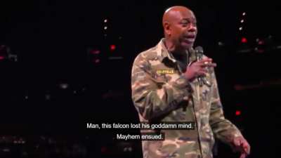 Dave Chappelle tells a wild joke about a falcon and a tr-nsgender woman: "Her d--k popped out"