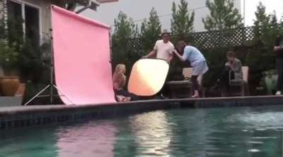 Gillian BTS for MarkTBeauty shoot, 2010