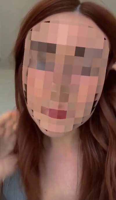 she has such a perfect face, shame you can&rsquo;t see it lmao :/